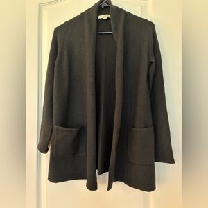 LOFT long black cardigan sweater XSP